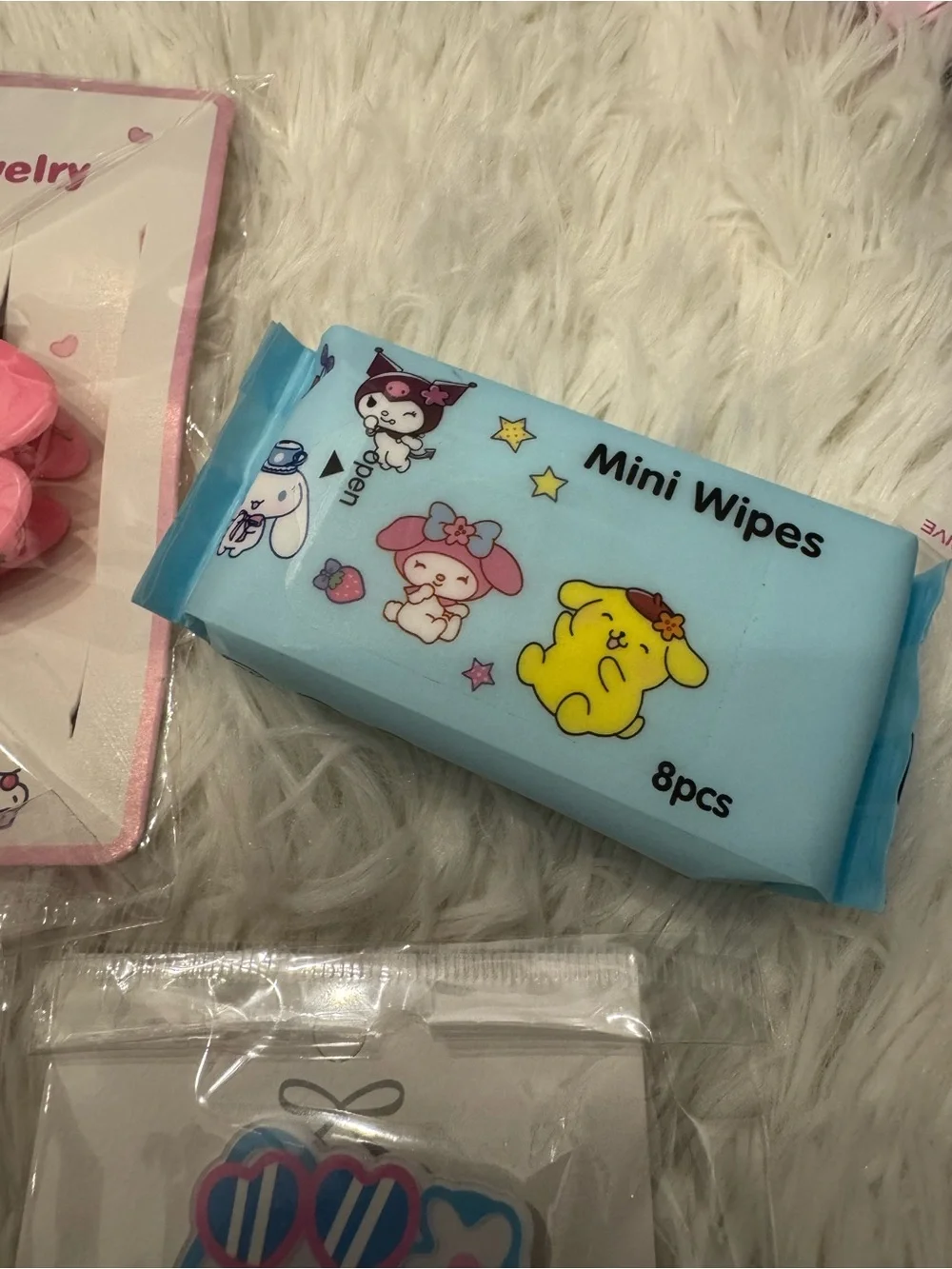 Hello Kitty Kids Hair Accessories hair clips bangles wipes straw topper 18 items